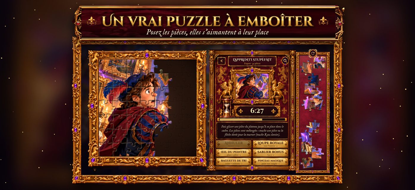 Un vrai puzzle à emboîter : les pièces s’aimantent à leur place